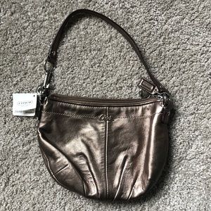 Coach purse, NWT, metallic gold